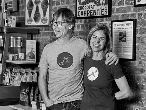 Jon and Naomi - sharing their love for decadent desserts